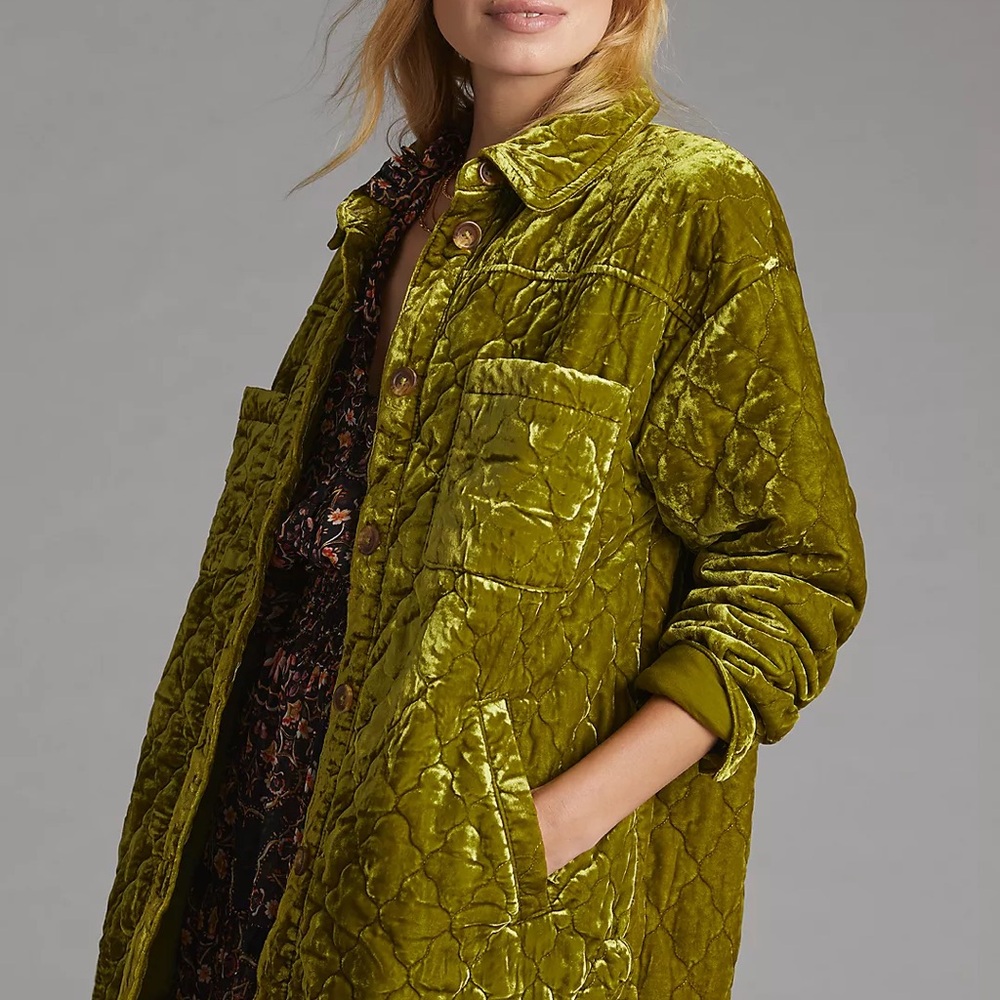 Anthropologie Olive Teddy Jacket